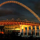 Zicht op Wembley Stadium