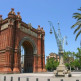 Zicht op de Arc del Triomf
