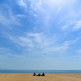 Zicht op het strand