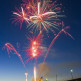 Vuurwerk boven de pier