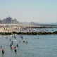 Zwemmers op Coney Island