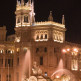Het Palacio de Comunicaciones bij nacht