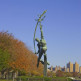 Standbeeld in het Flushing Meadows-Corona Park