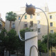 Kunstwerk op de Plaça de George Orwell